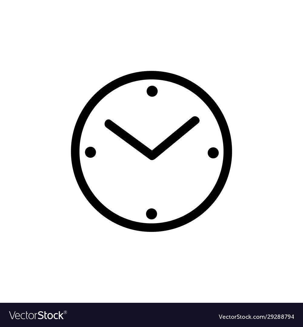 Watch on wall icon isolated contour