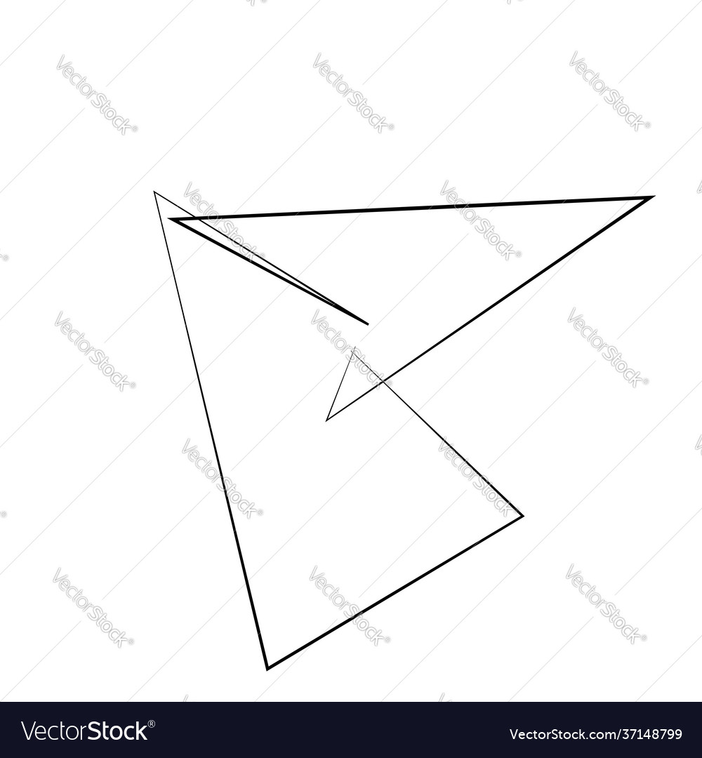 Abstract edgy geometric line art angular random