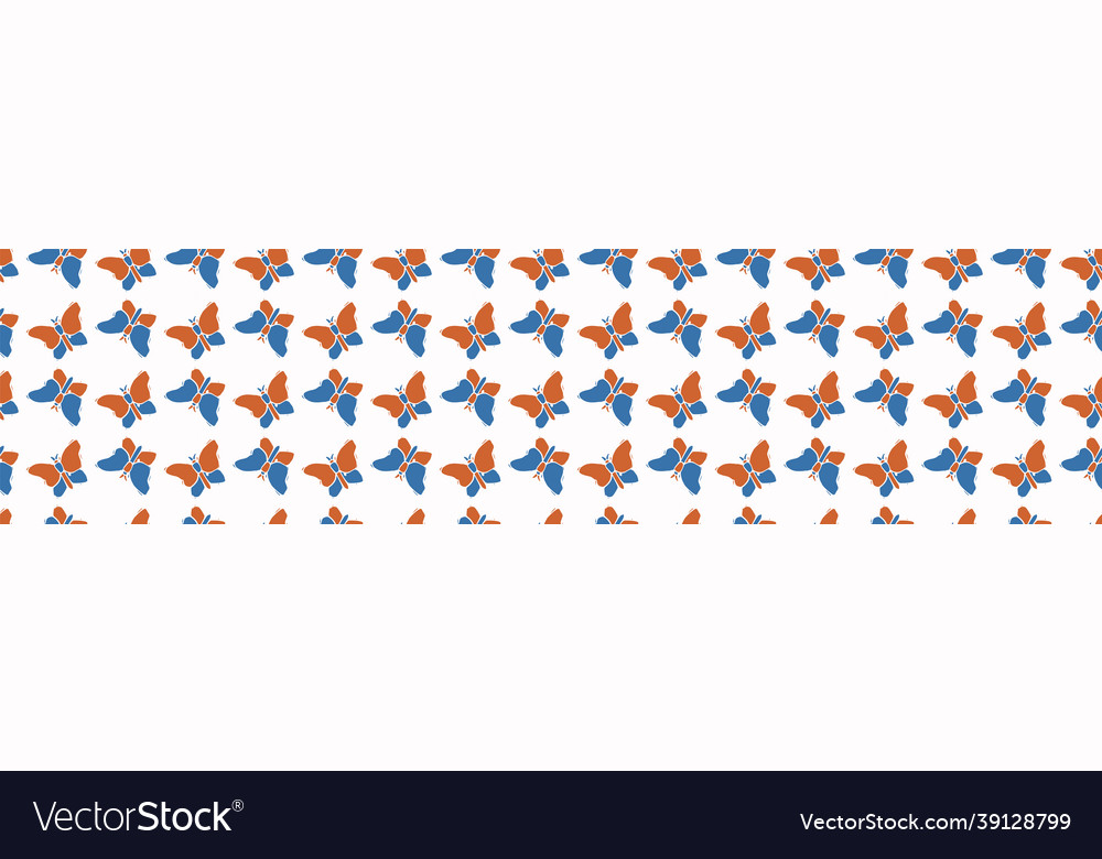 Abstract playful color style cut out tree border