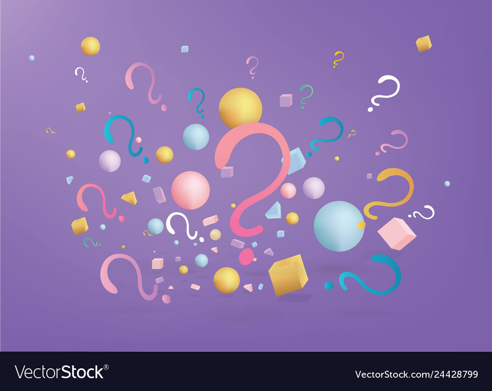 Abstract Question Marks in Motion