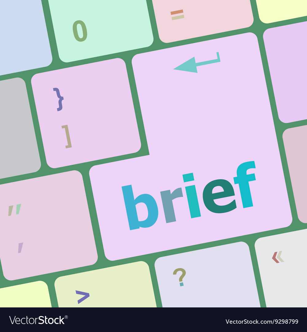 Brief text button on keyboard with soft focus