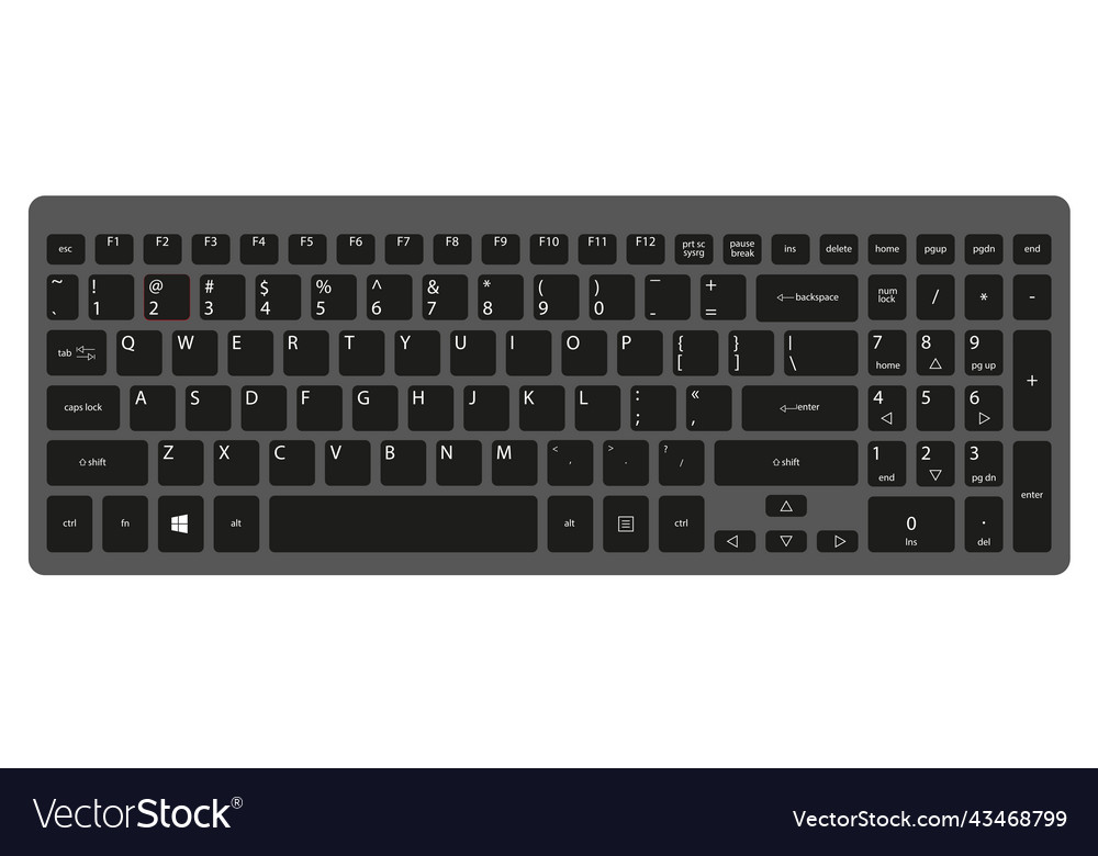 Computer keyboard icon simple flat vector image Computer keyboard icon simple flat