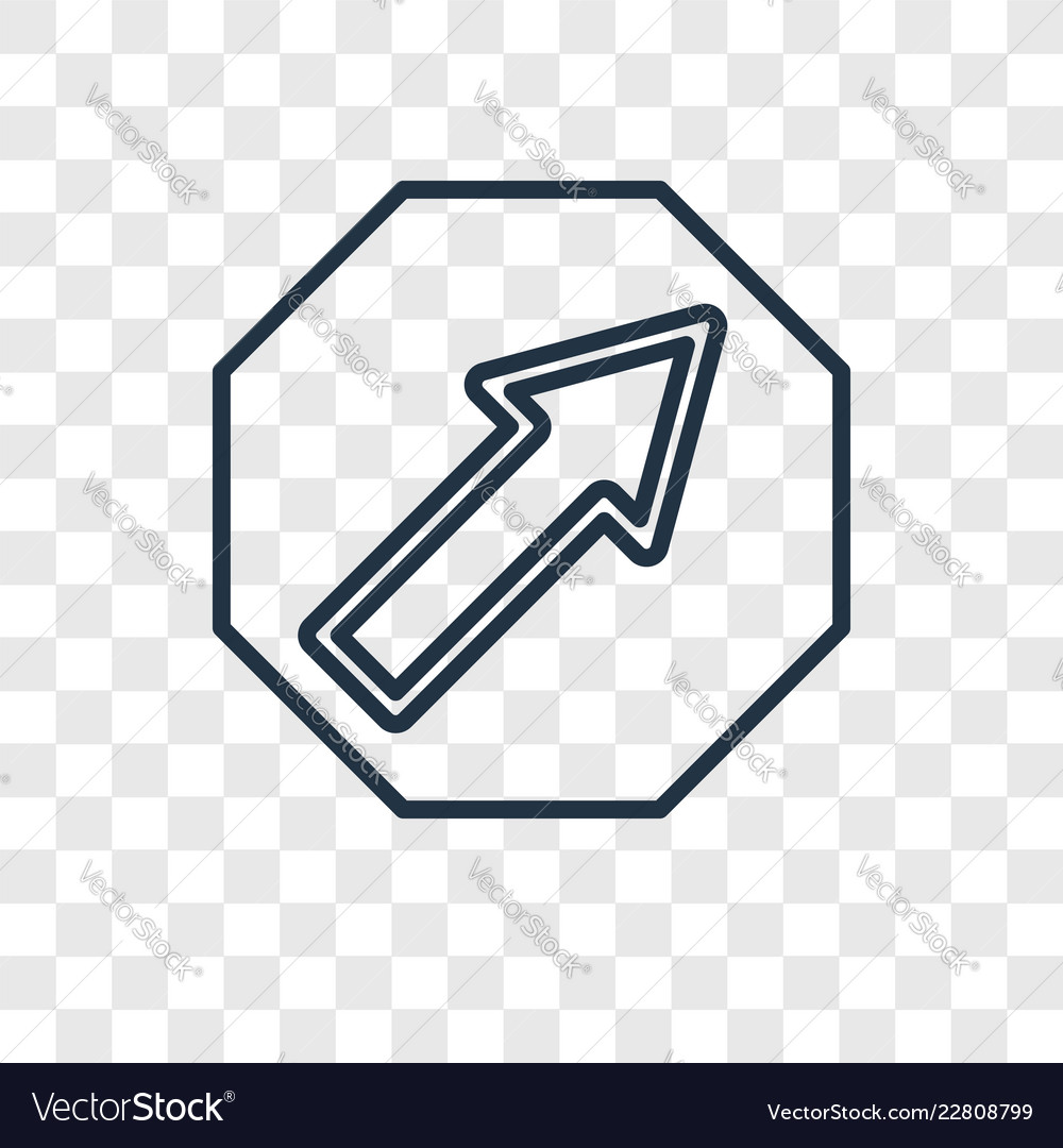 Diagonal concept linear icon isolated vector image Diagonal concept linear icon isolated