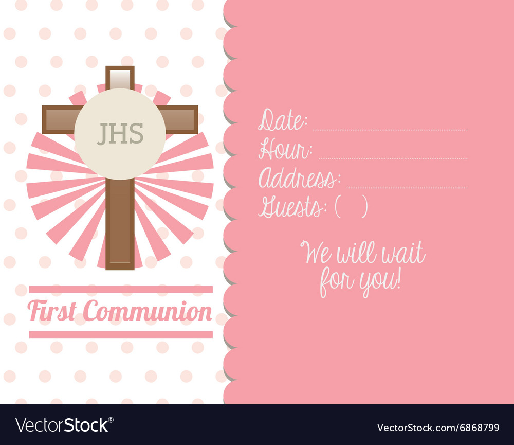 First communion card design