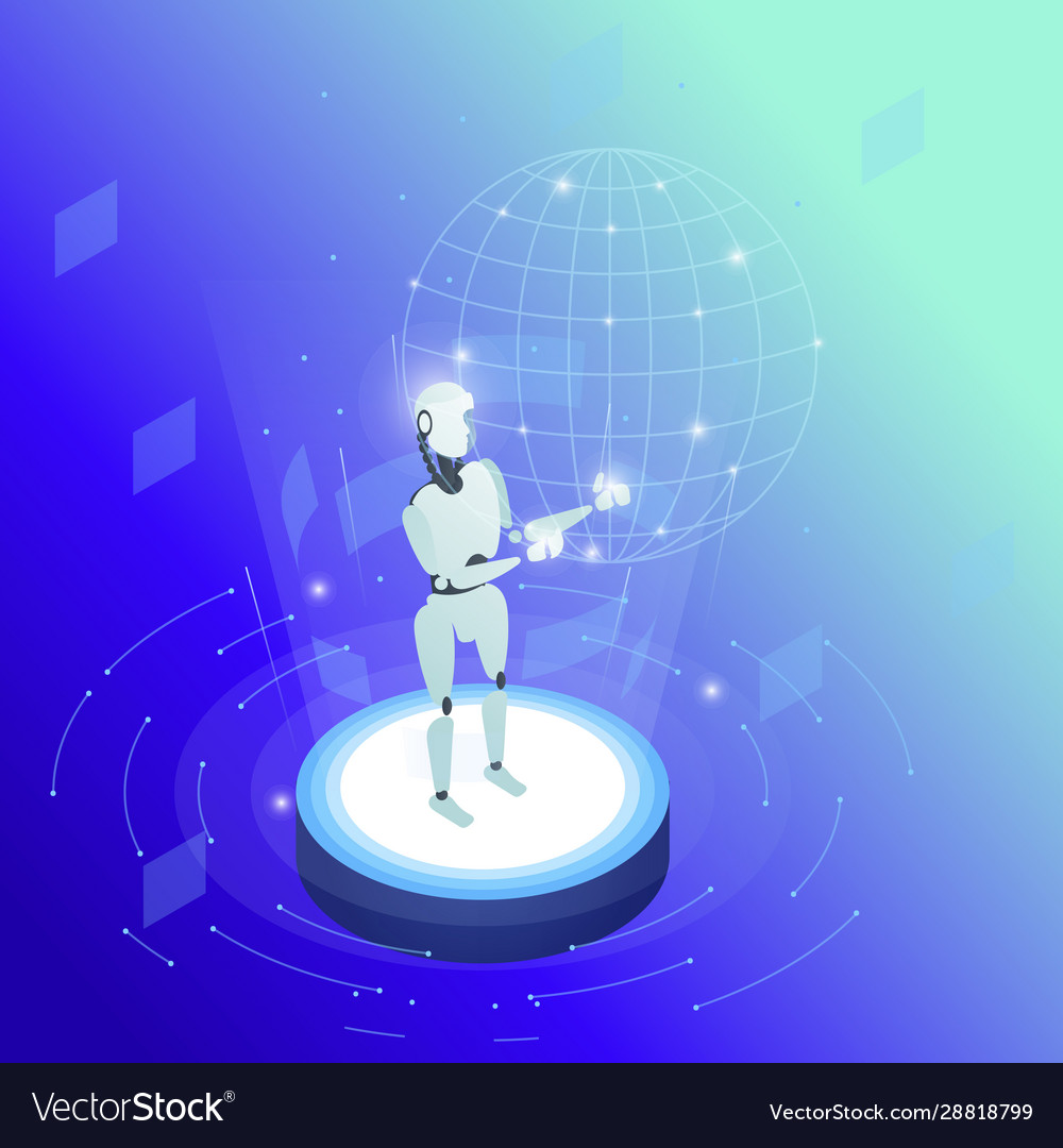 Futuristic artificial intelligence robot design