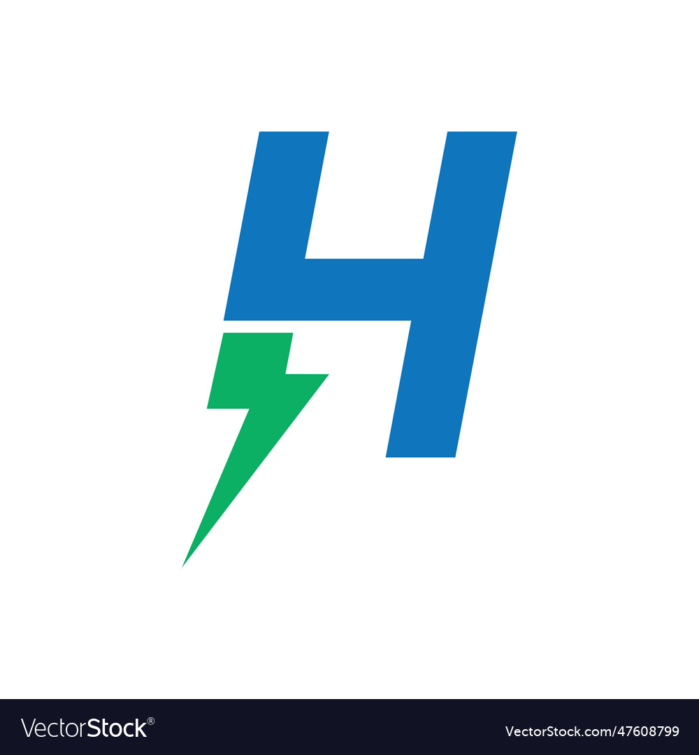 H initial letter lightning