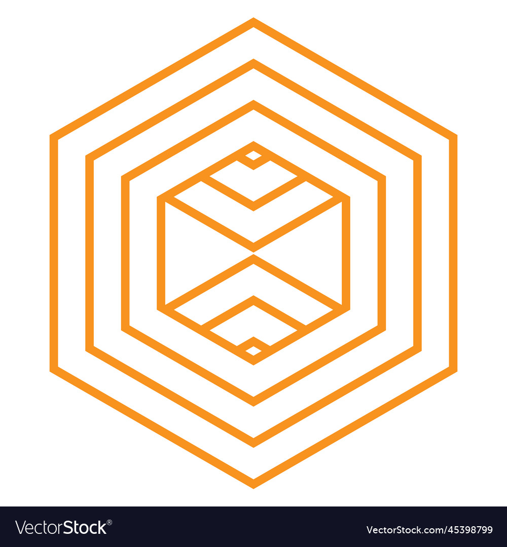 Modern geometric hexagonal shape design Vector Image Modern geometric hexagonal shape design