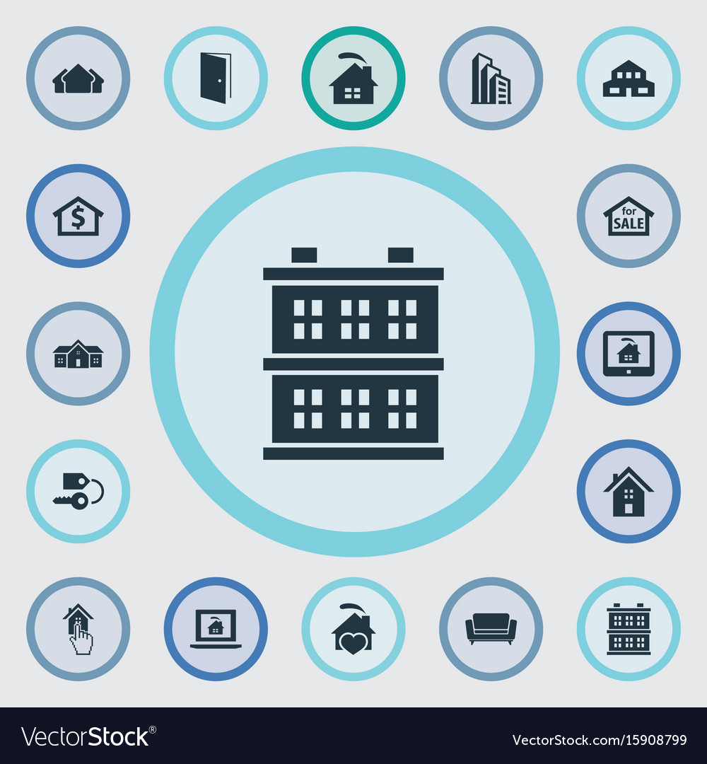 Set of simple real icons