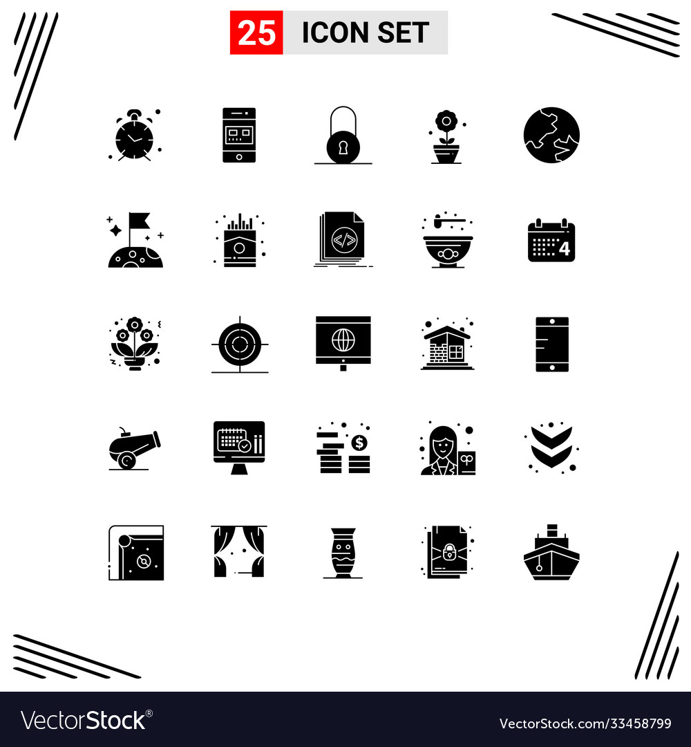 Stock icon pack 25 line signs and symbols