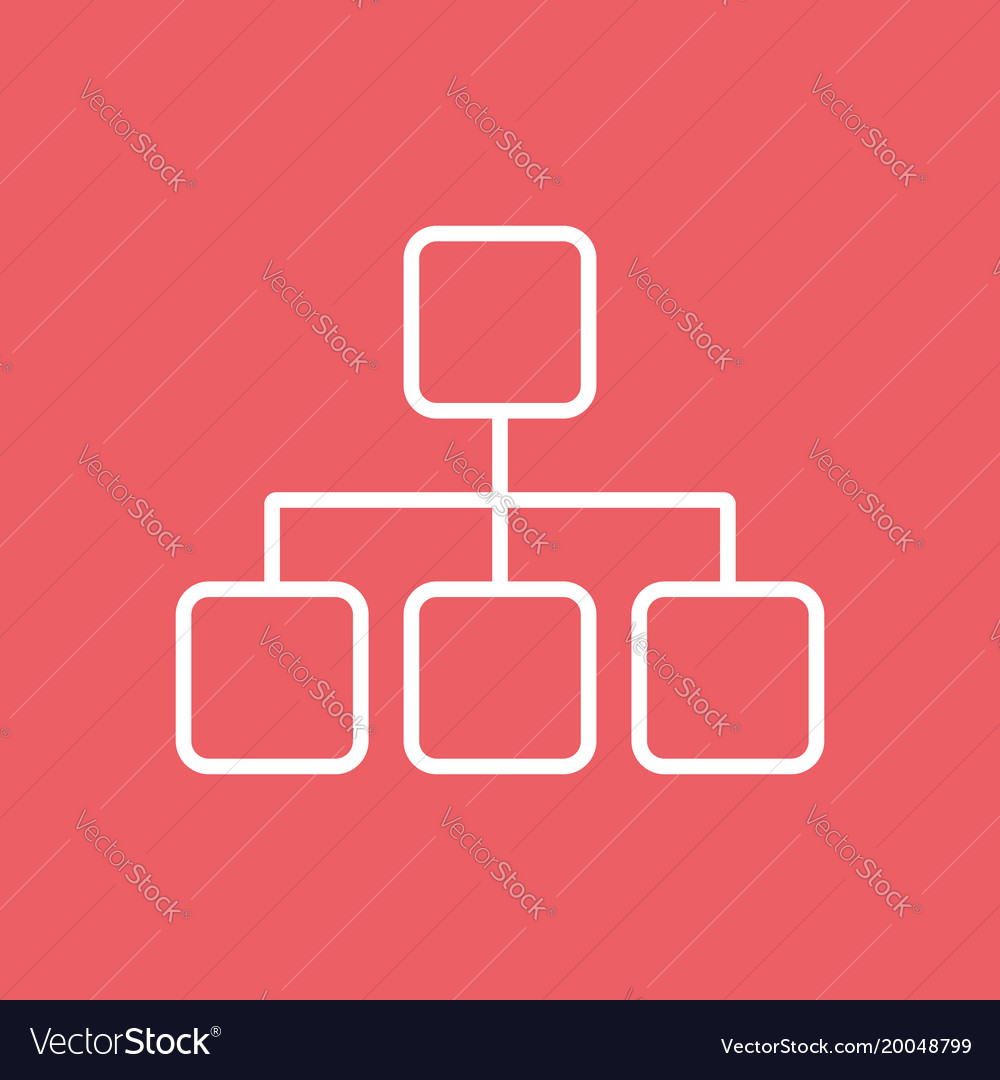 Structure simple flat icon on red background