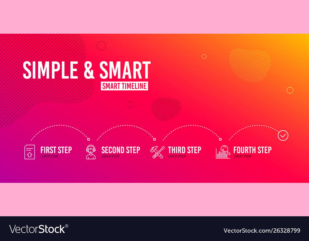 Upload file hammer tool and consultant icons set vector image Upload file hammer tool and consultant icons set