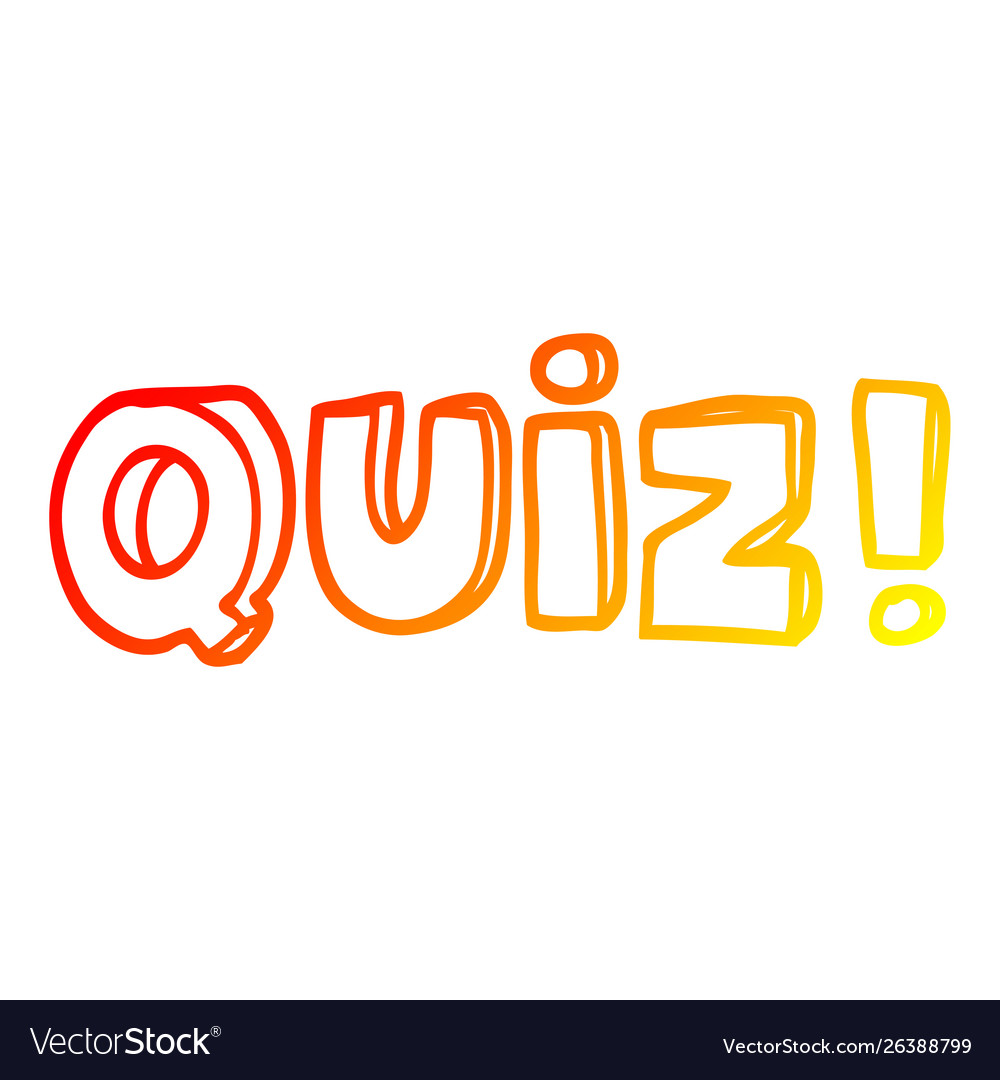 Warme Steigung Linie Zeichnung Cartoon Quiz Schriftart