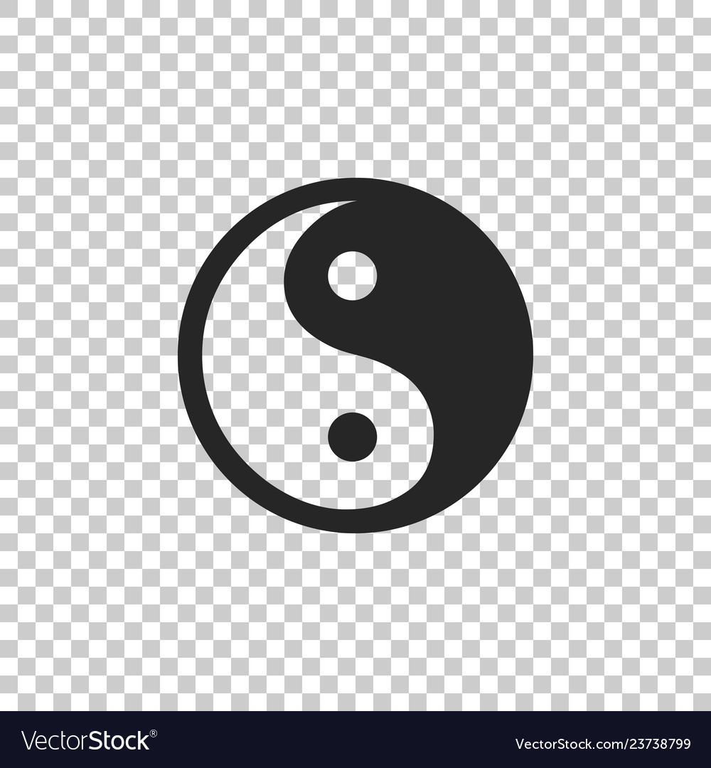 Yin yang symbol of harmony and balance icon