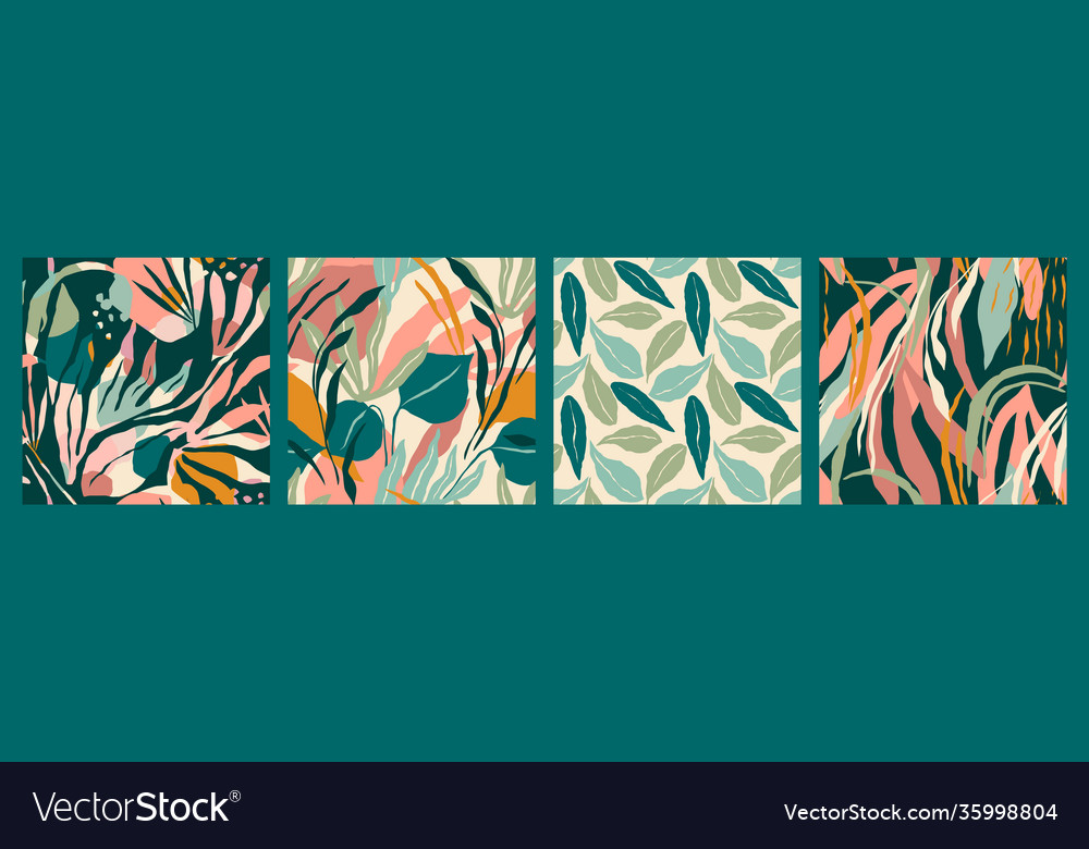 Abstract collection seamless patterns vector image Abstract collection seamless patterns