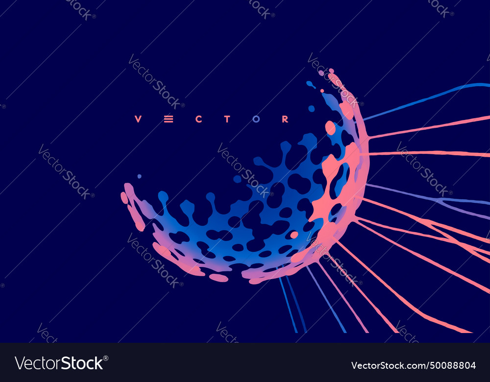 Abstract sphere with exploding rays nuclear power vector image Abstract sphere with exploding rays nuclear power