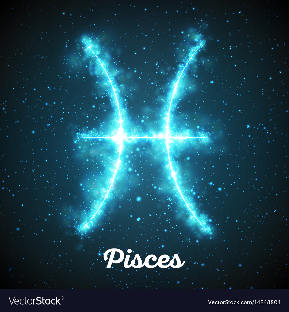 Abstract Zodiac Sign Pisces Royalty Free Vector Image