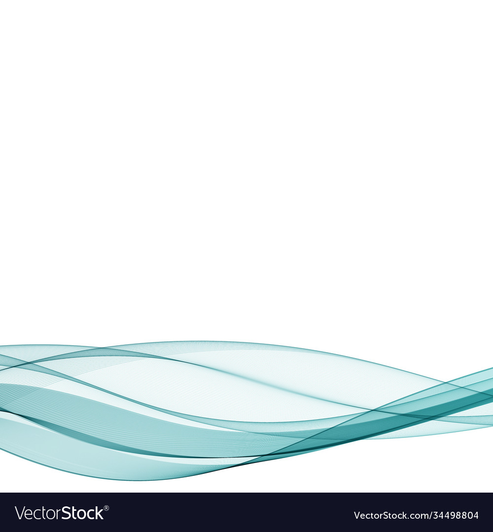 Blue abstract wave modern element for decoration Vector Image