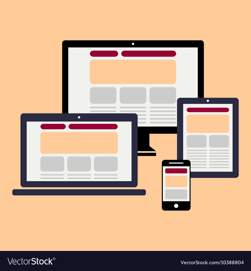 Computer notebook smartphone tablet icons set