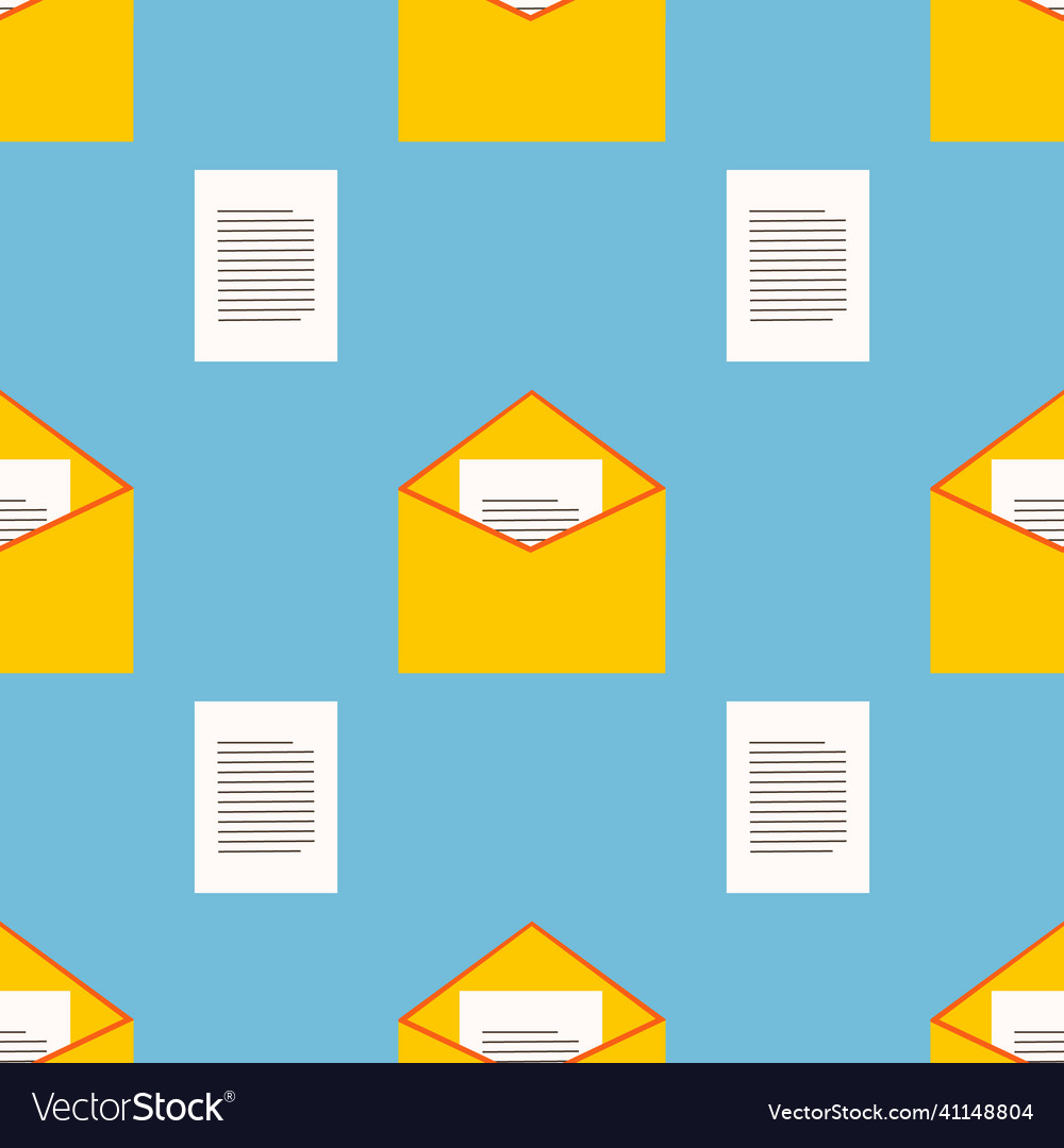 Envelope pattern on a light background for website vector image Envelope pattern on a light background for website
