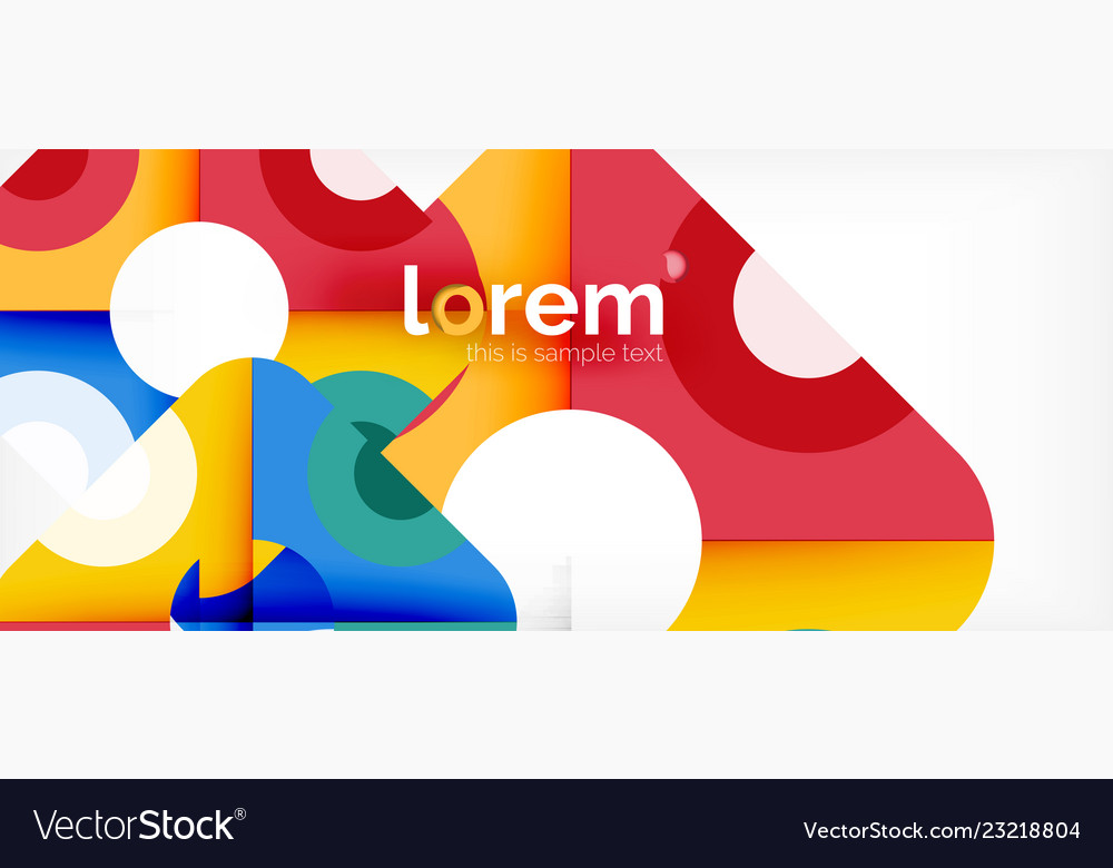 Geometric colorful shapes composition abstract vector image Geometric colorful shapes composition abstract
