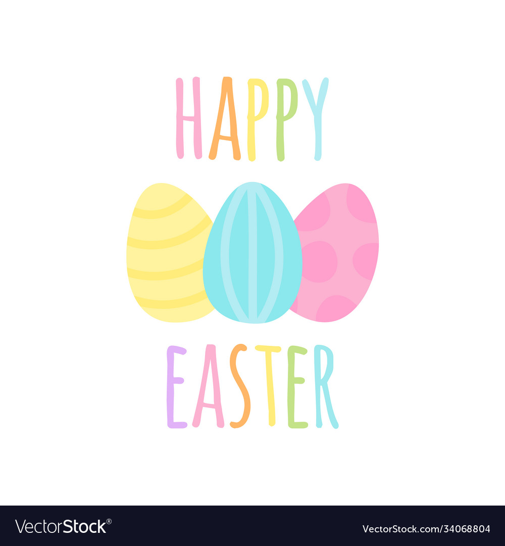 Happy easter egg spring card Royalty Free Vector Image