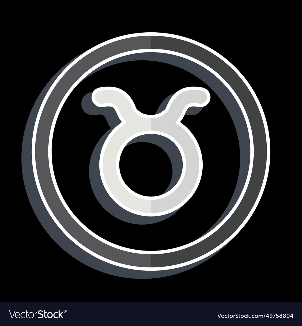 Icon taurus related to horoscope symbol glossy Vector Image Icon taurus related to horoscope symbol glossy