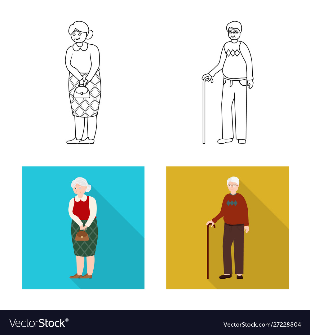Isolated object character and avatar sign set