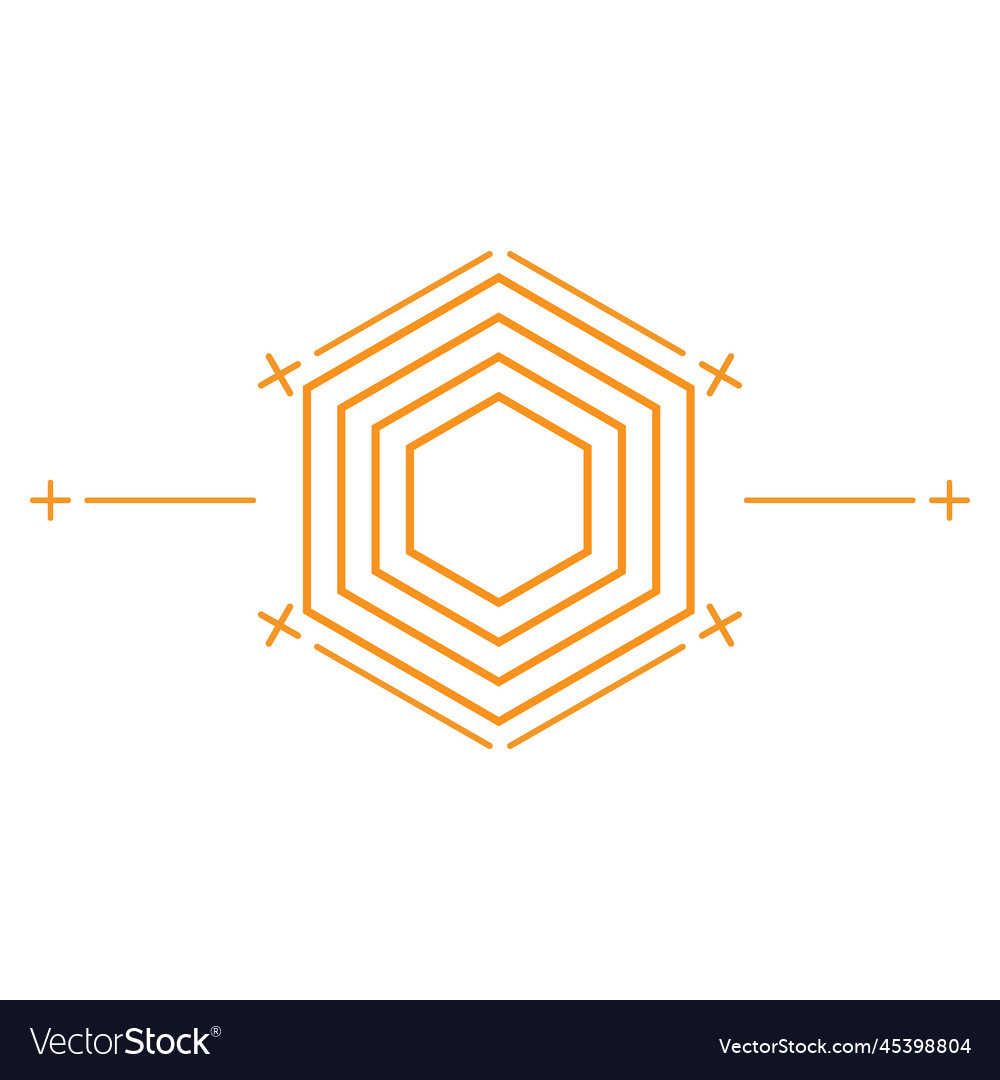 Modern geometric hexagonal shape design Vector Image Modern geometric hexagonal shape design