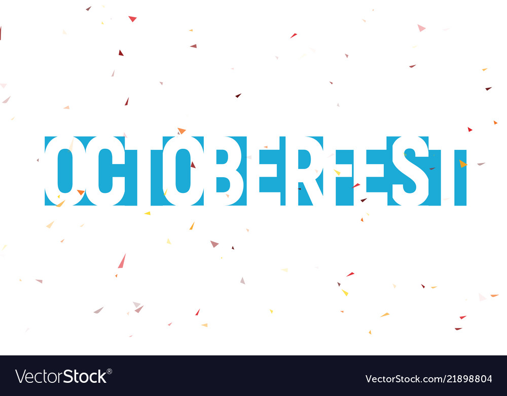 Oktoberfest festival label blue text