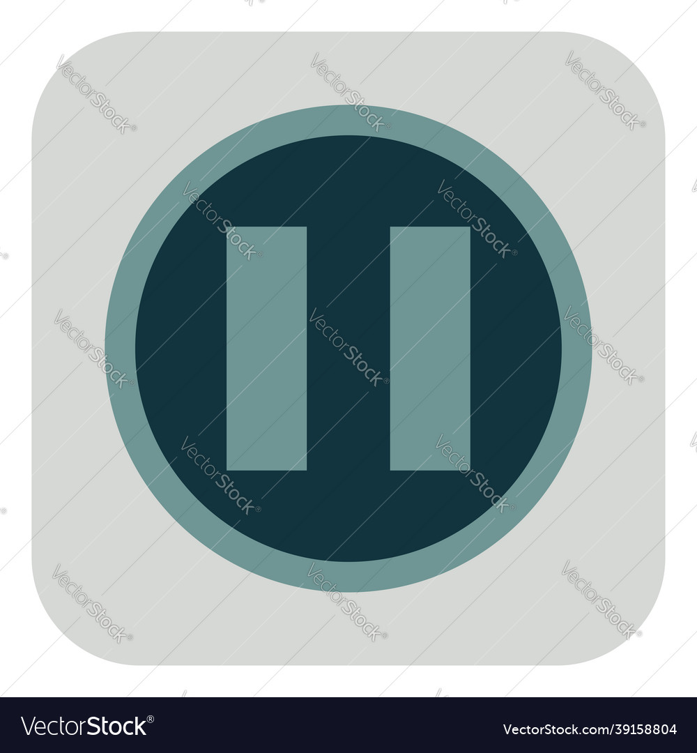 Pause button on a white background