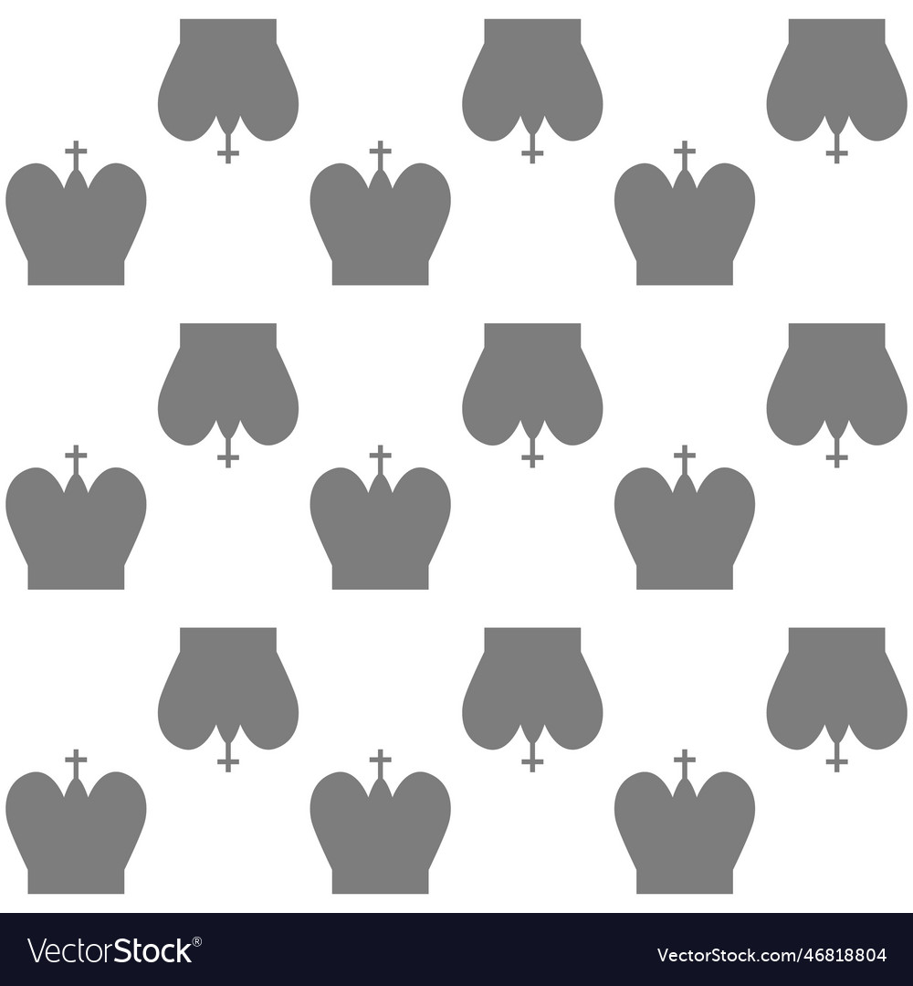 Seamless pattern with chess king endless