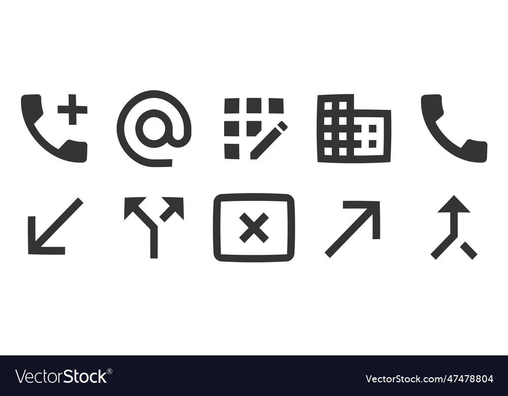 Set of 10 icons text editor a outline Vector Image Set of 10 icons text editor a outline