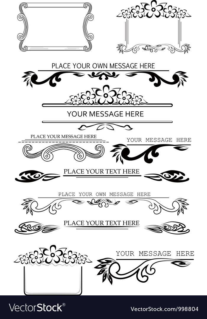 Set of calligraphic design elements 2