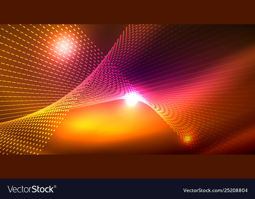 Shiny neon space background Royalty Free Vector Image