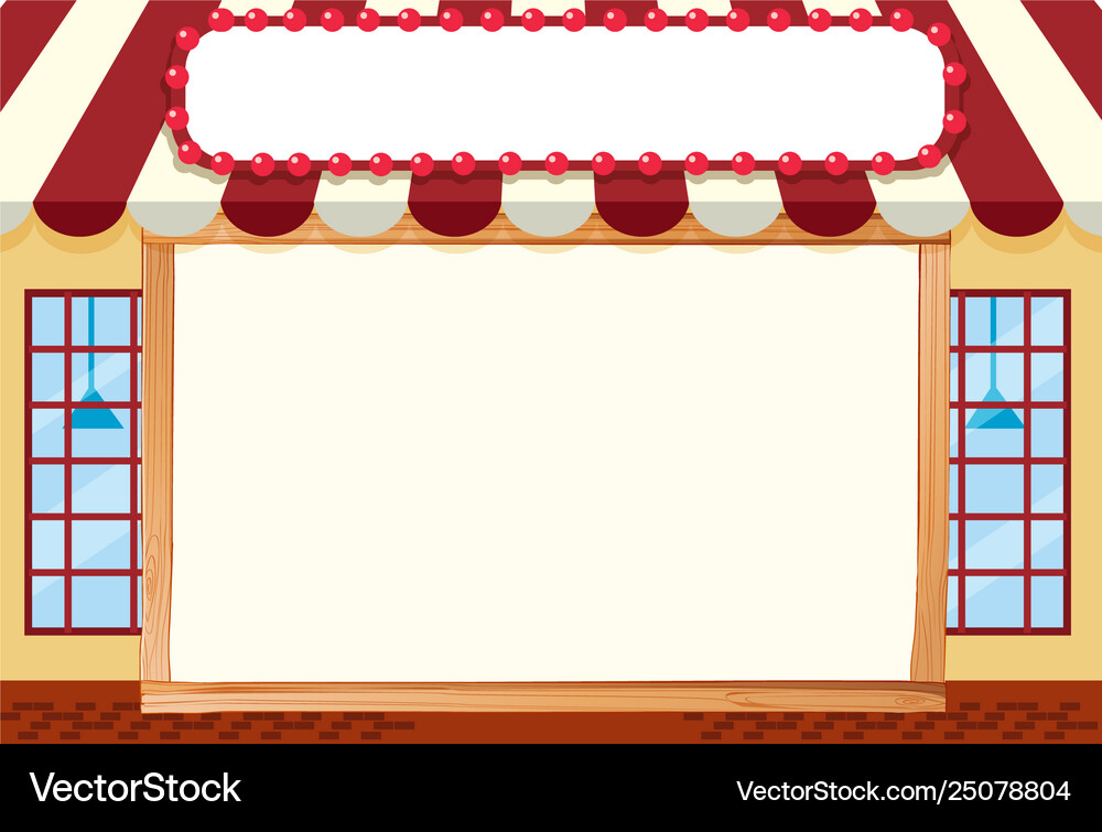 Shop Border Frame Template Royalty Free Vector Image