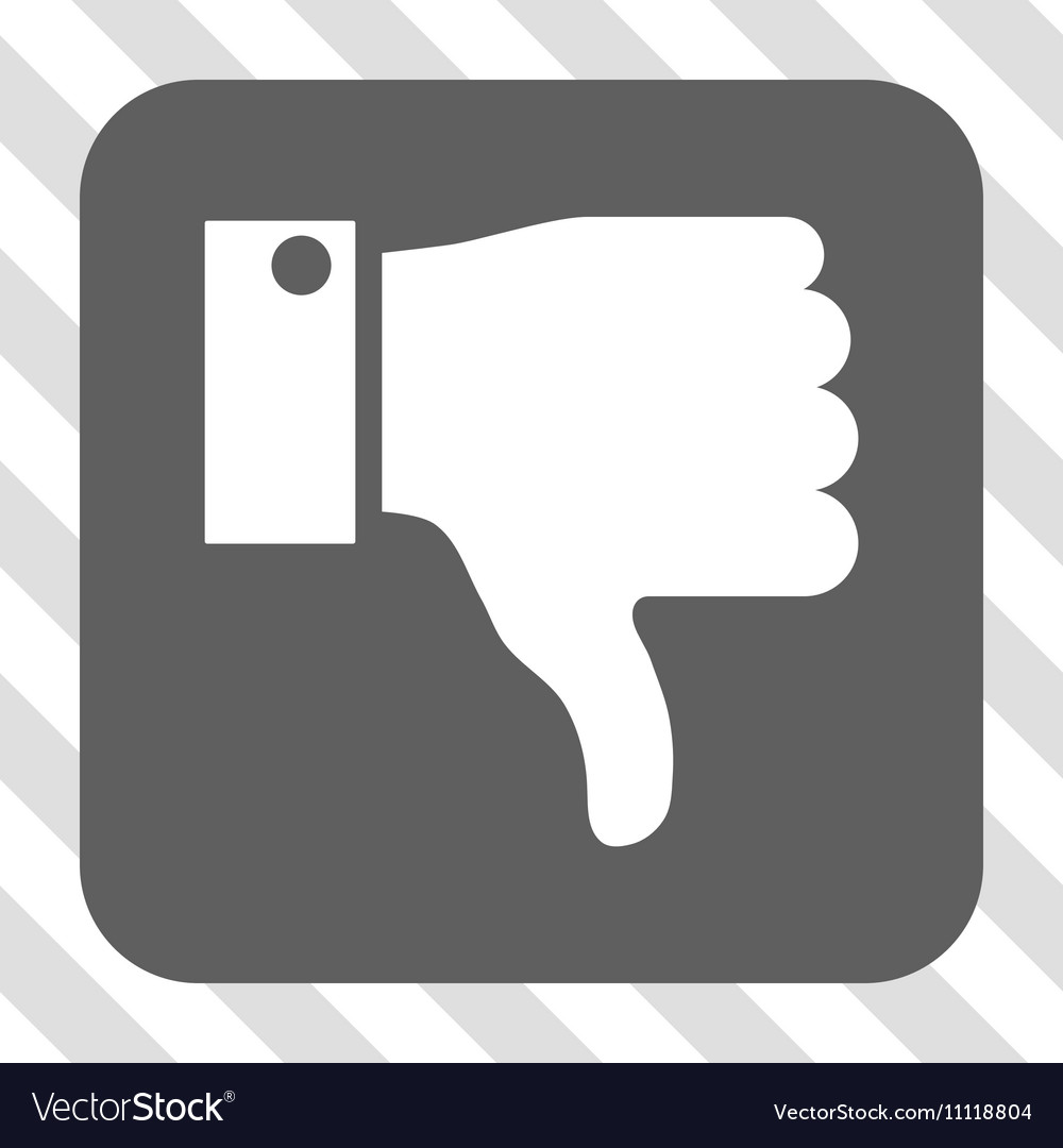Thumb down rounded square button