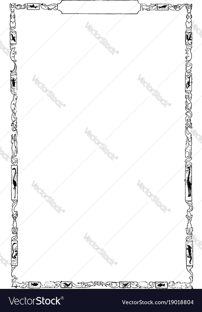 Vintage Animal Border - Narrow Pattern
