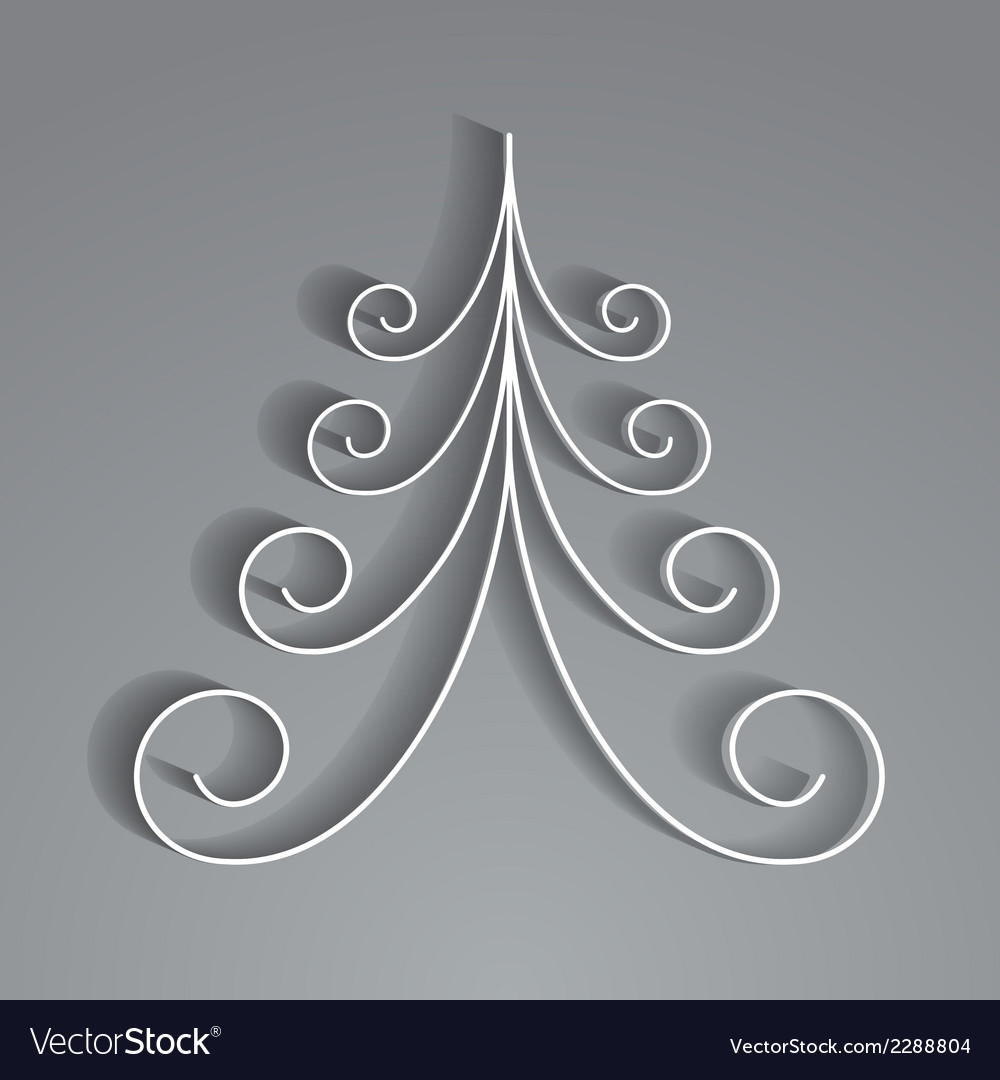 White paper christmas tree