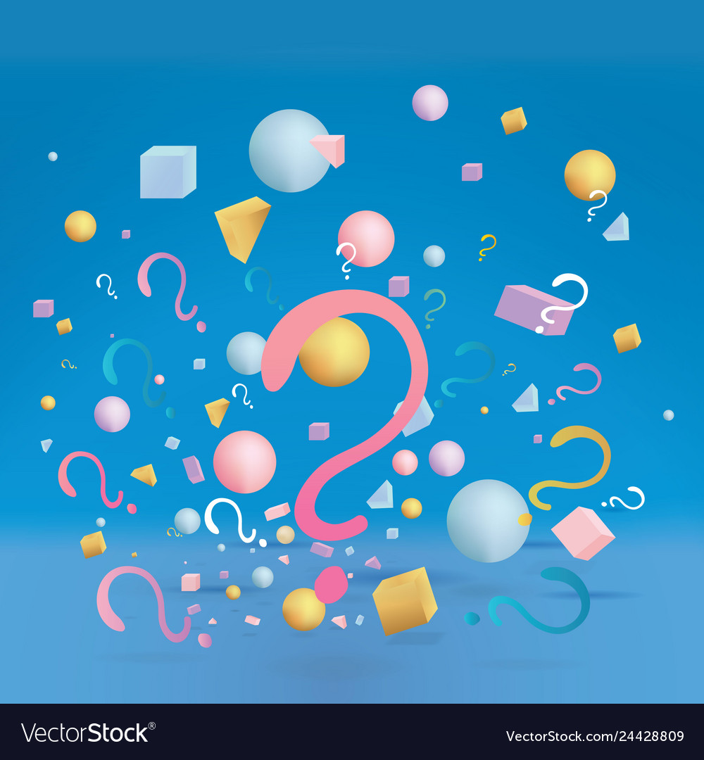Abstract 3D Question Marks
