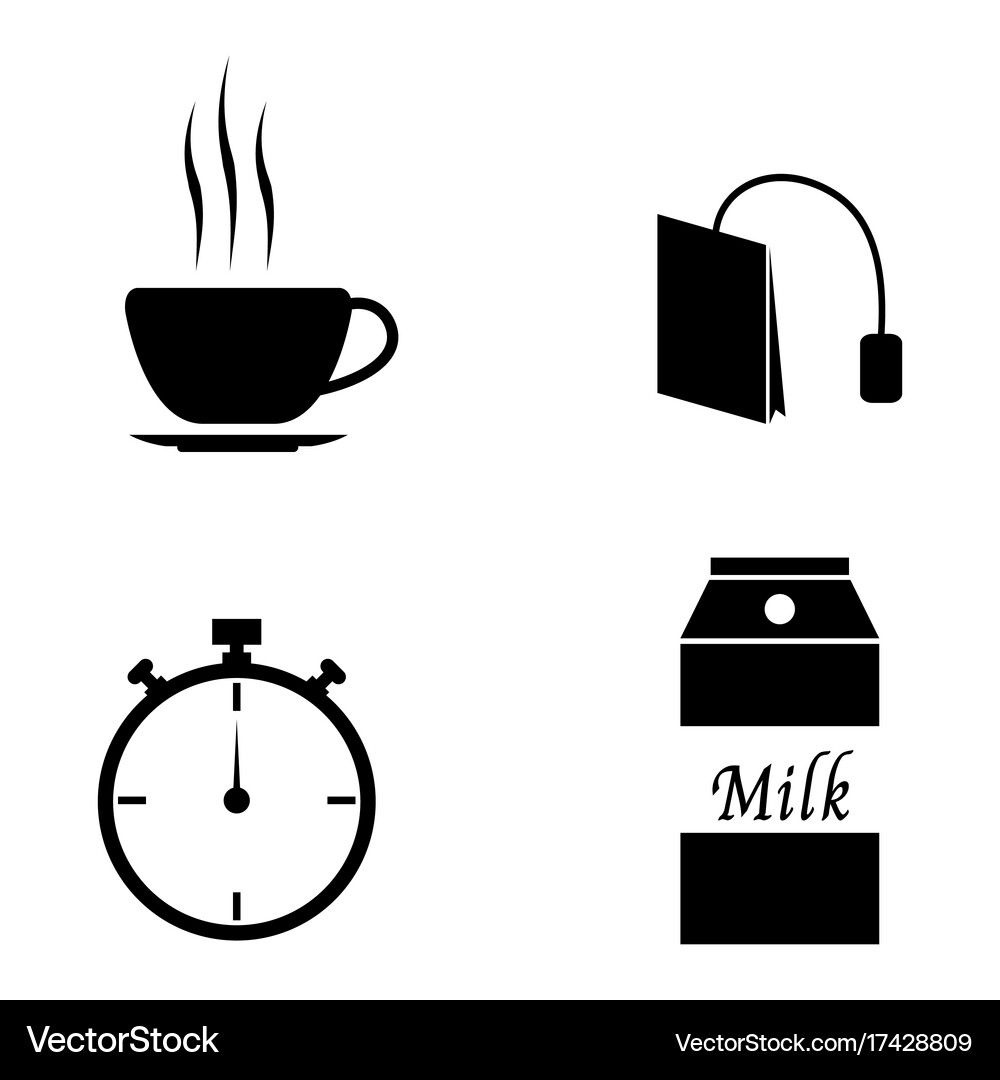 Breakfast icons set Royalty Free Vector Image - VectorStock