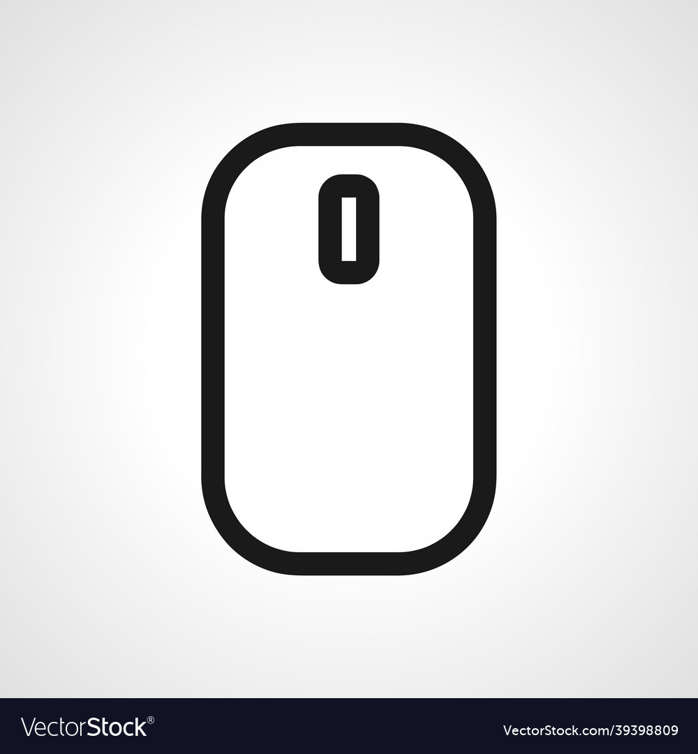 Computer mouse line icon linear vector image Computer mouse line icon linear