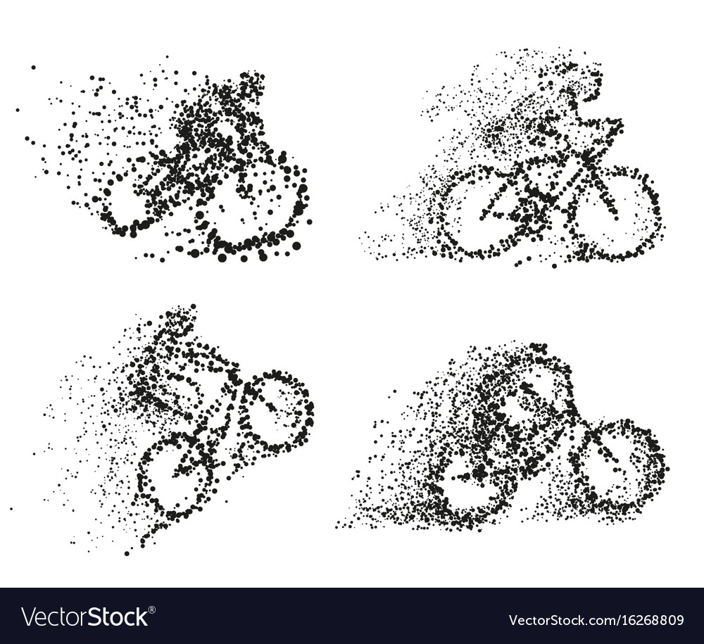 Dynamic Bicycle Particle Silhouette