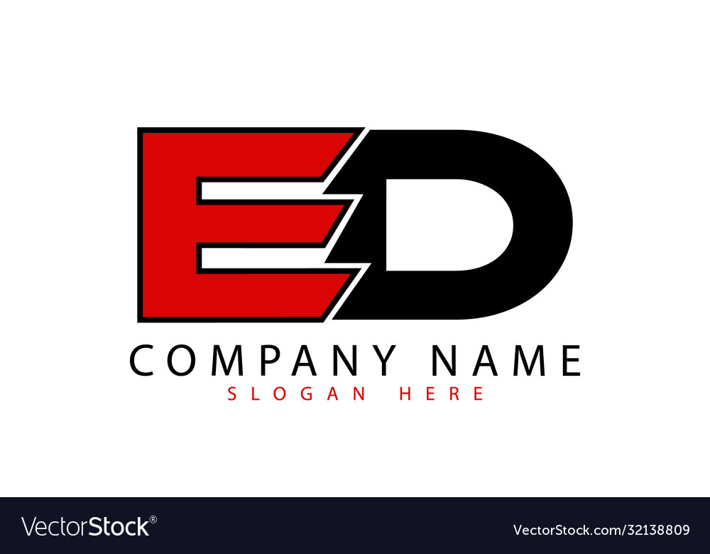 Ed letter logo Royalty Free Vector Image - VectorStock