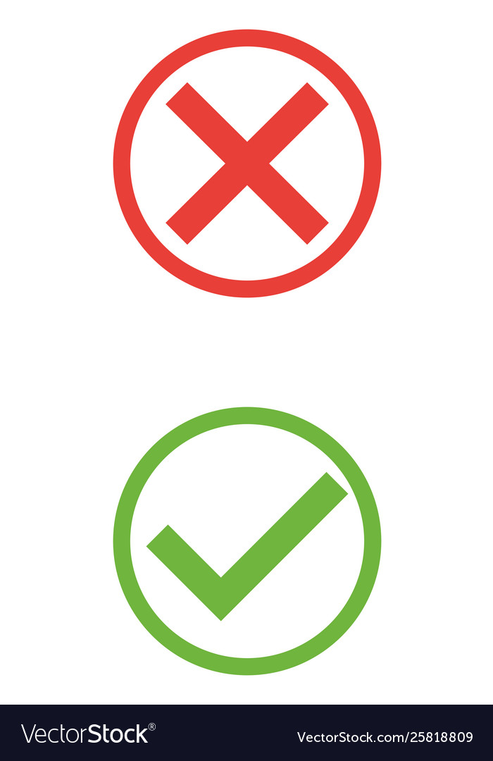 Flat check mark icons for web and mobile apps red Vector Image