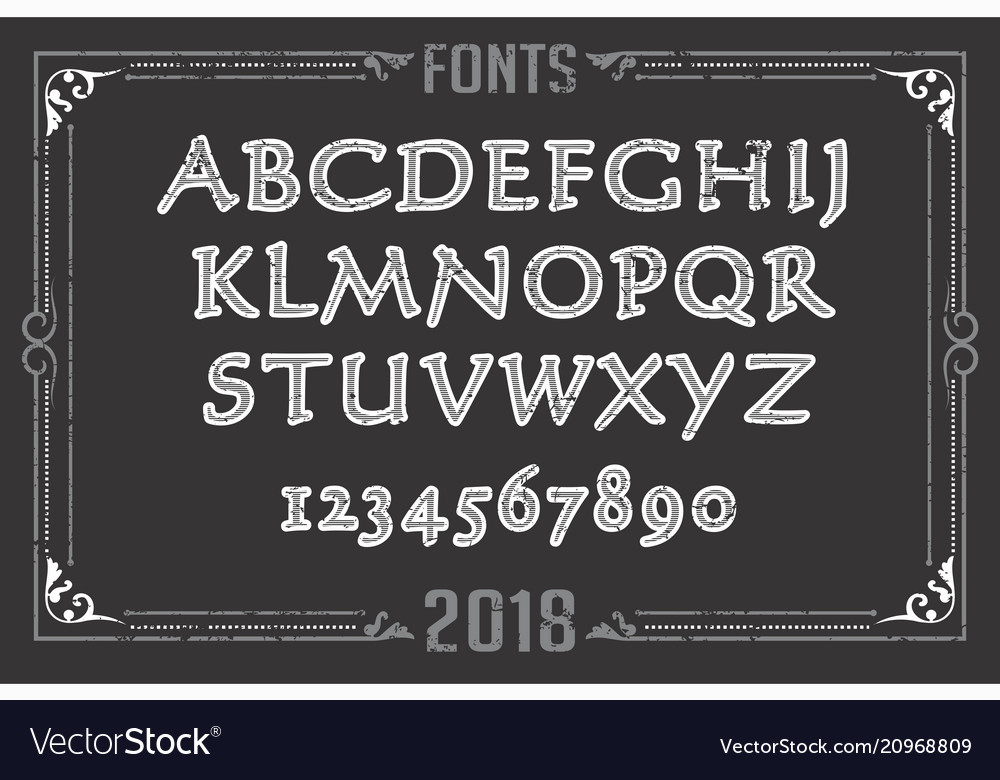 Fonts in attractive design Royalty Free Vector Image