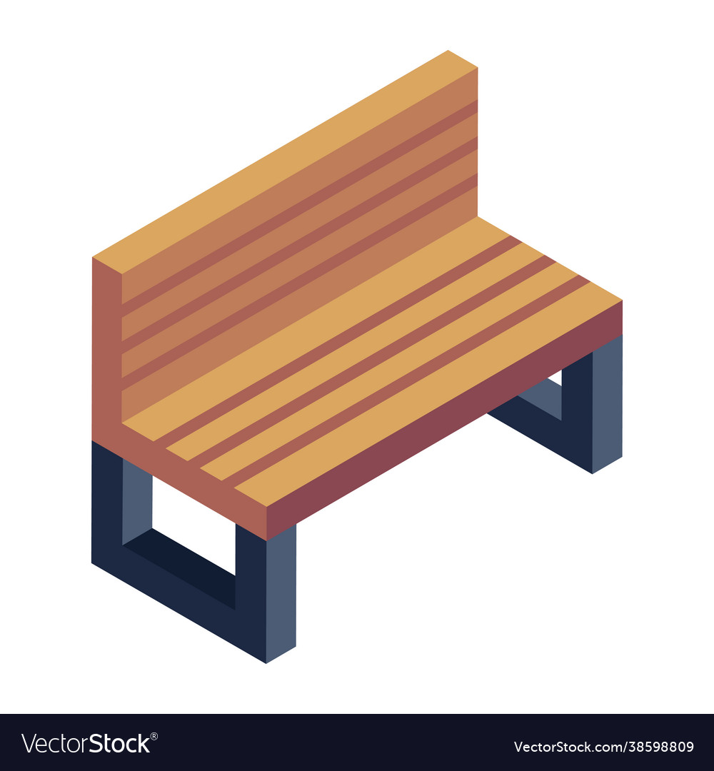 Garden bench Royalty Free Vector Image VectorStock