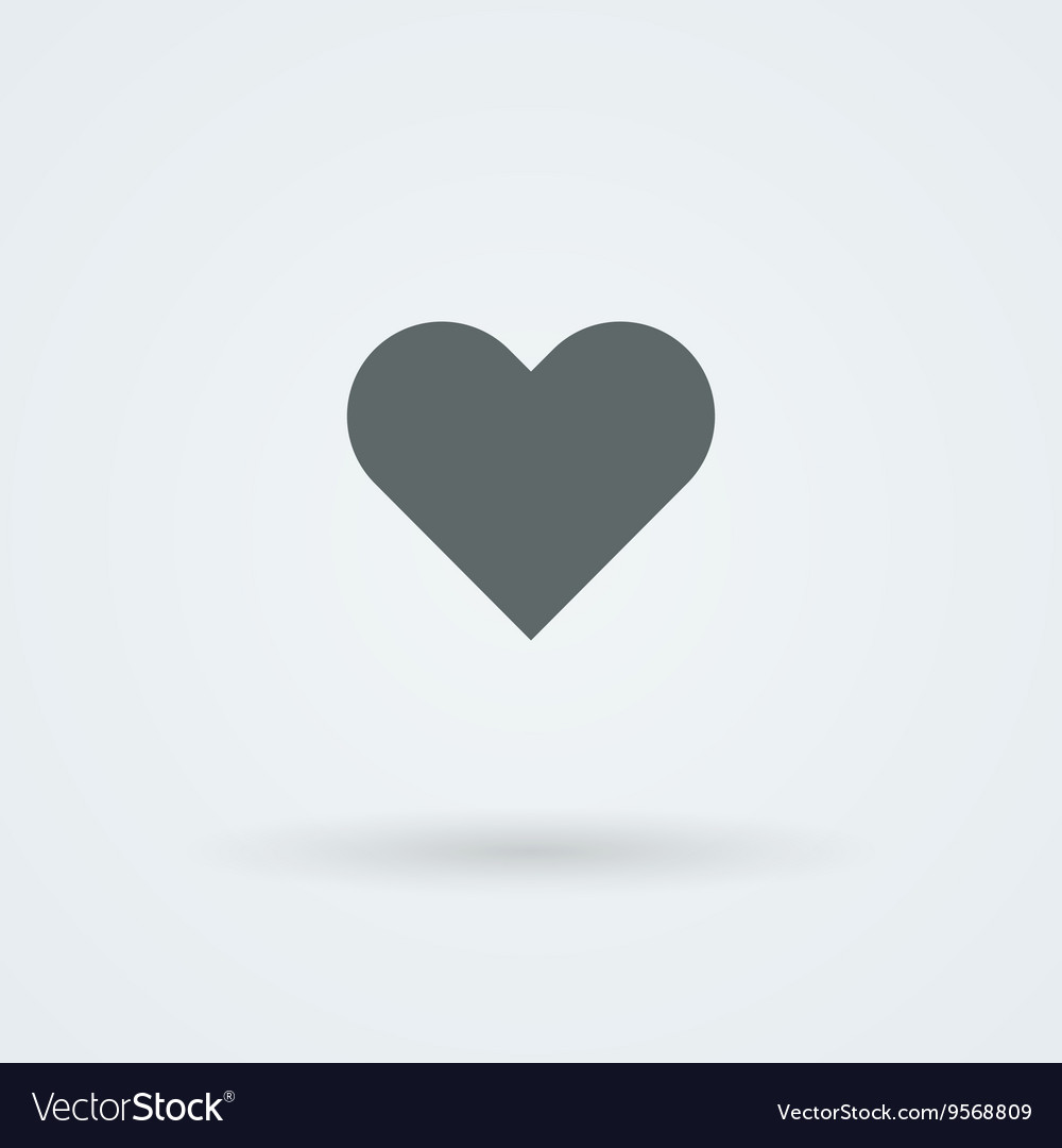 Heart icon single object symbol