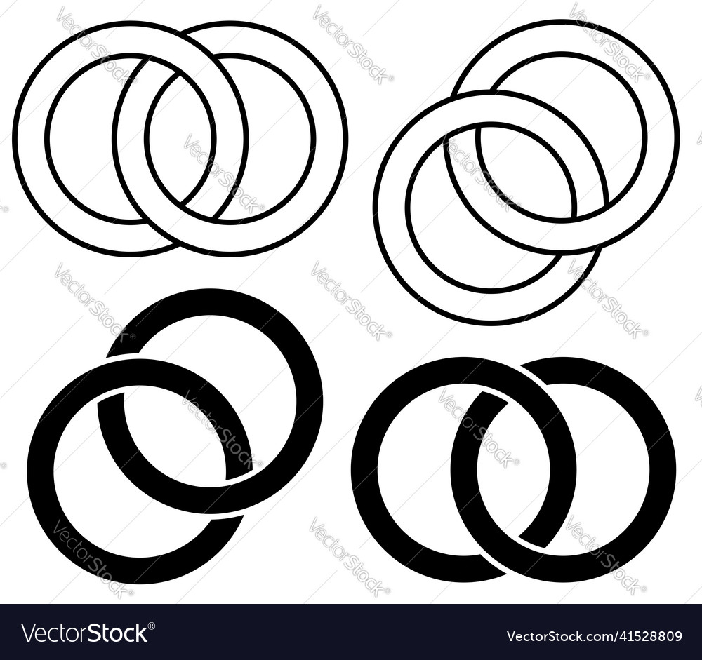 Interlace interconnected intersecting circles