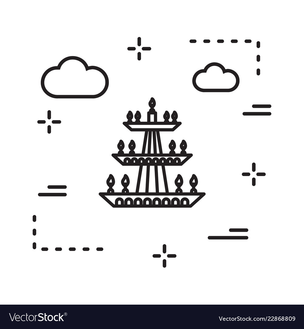 Lamp icon in creative design with elements