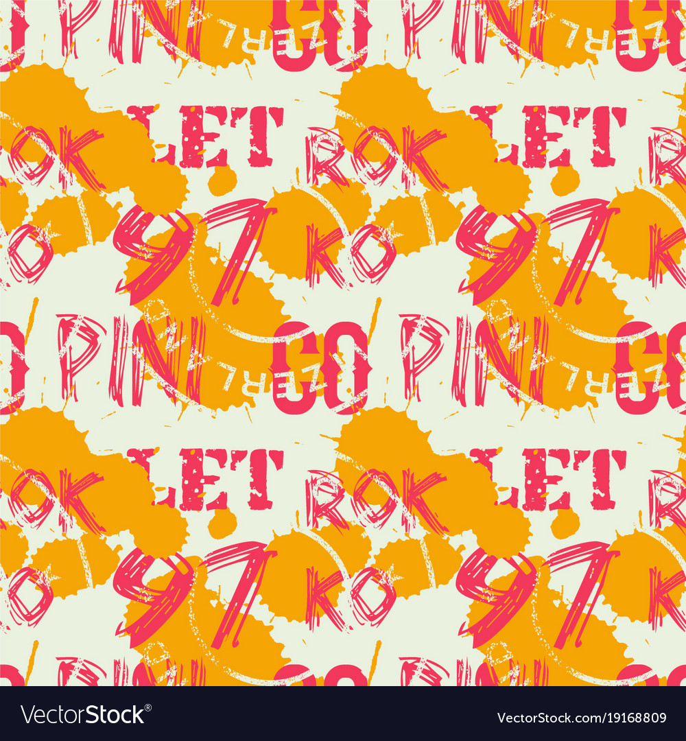 Letters and numbers abstract seamless pattern
